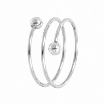 Кольцо стальное (213) спираль с шариком