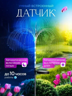 Садовый светильник на солнечной батарее уличный двойной, 2 шт, беспроводной, автономный, водонепроницаемый, ландшафтный фонарь для дачи и сада