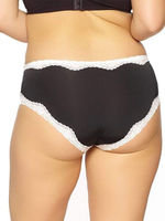 Трусы-хипстеры с контрастной кружевной отделкой (Размер: XS) (Цвет: красный)