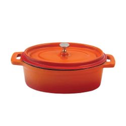 Кастрюля для подачи 12*9 см 250 мл овальная с крышкой эмаль  . P.L. Proff Cuisine