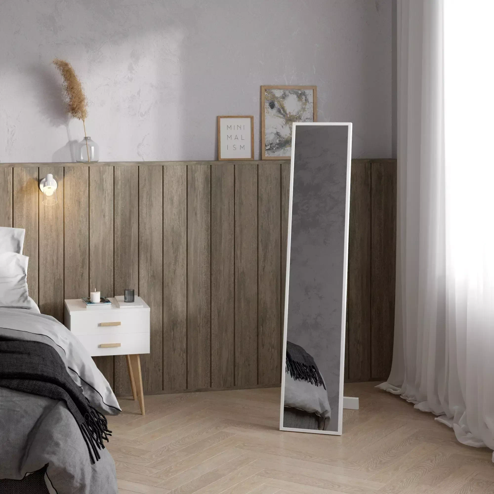 Зеркало напольное Inspire Basic прямоугольник 30x150 см цвет белый