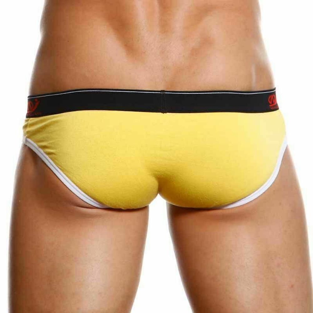 Желтые трусы-слипы с контрастной строчкой (Размер: L) (Цвет: желтый)