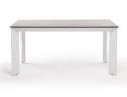 "Венето" обеденный стол из HPL 160х80см, цвет "серый гранит", каркас белый