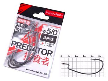 Крючки офсетные Lucky John LJHP350 №5/0, 5 шт.
