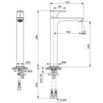 Смеситель для раковины Ideal Standard CONNECT AIR Vessel A7027GN