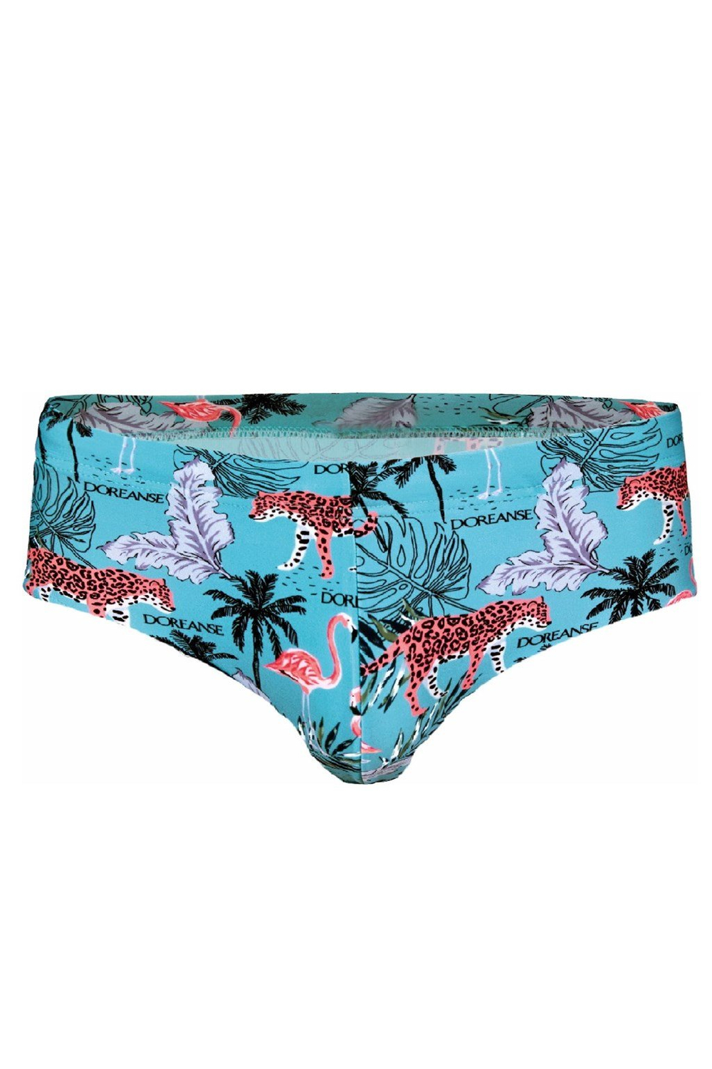 Бирюзовые мужские плавки с оригинальным принтом Doreanse Mayo