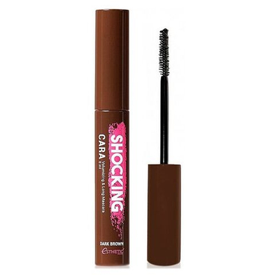 Коричневая тушь для объема ресниц Esthetic House Shocking Cara Volumizing&Long Mascara ,8 мл