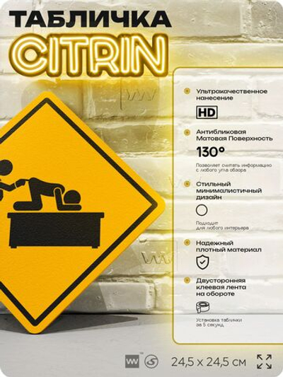 Табличка "Кабинет проктолога" шуточная прикольная табличка на дверь и стену, для офиса и дома, декоративный знак, 24,5х24,5 см, пластиковая, Айдентика Технолоджи