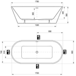 Акриловая ванна Ravak Solo 178x80 XC00100025 без гидромассажа