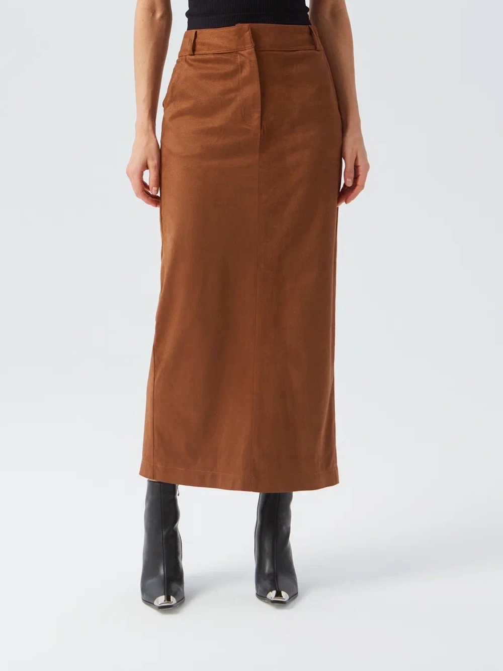 Юбка миди из замши