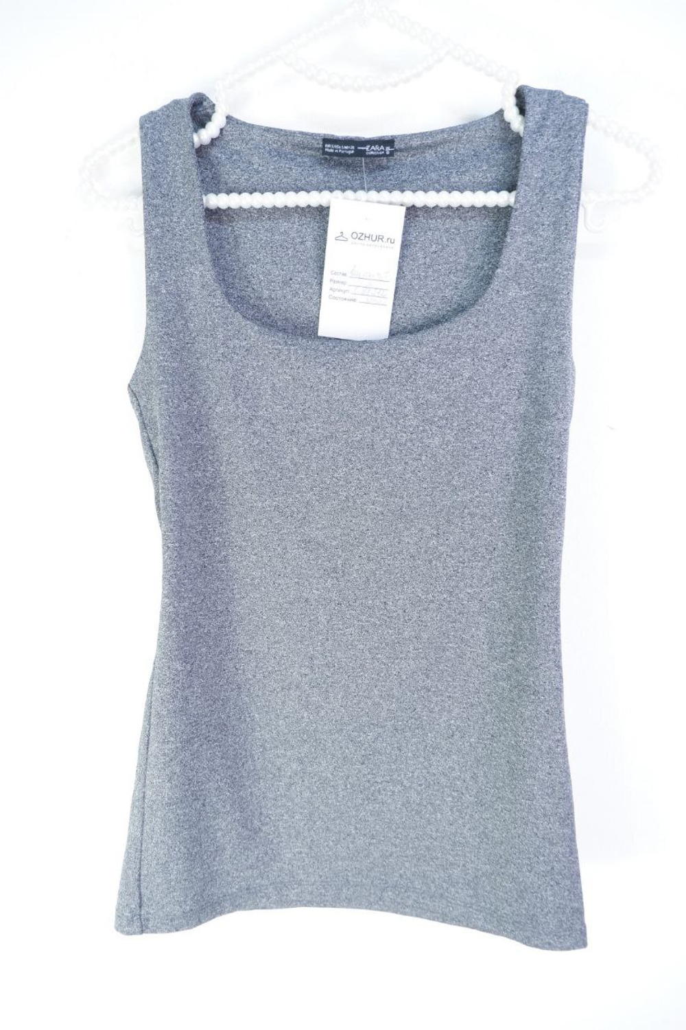Топ ZARA  серебристый 44 размер