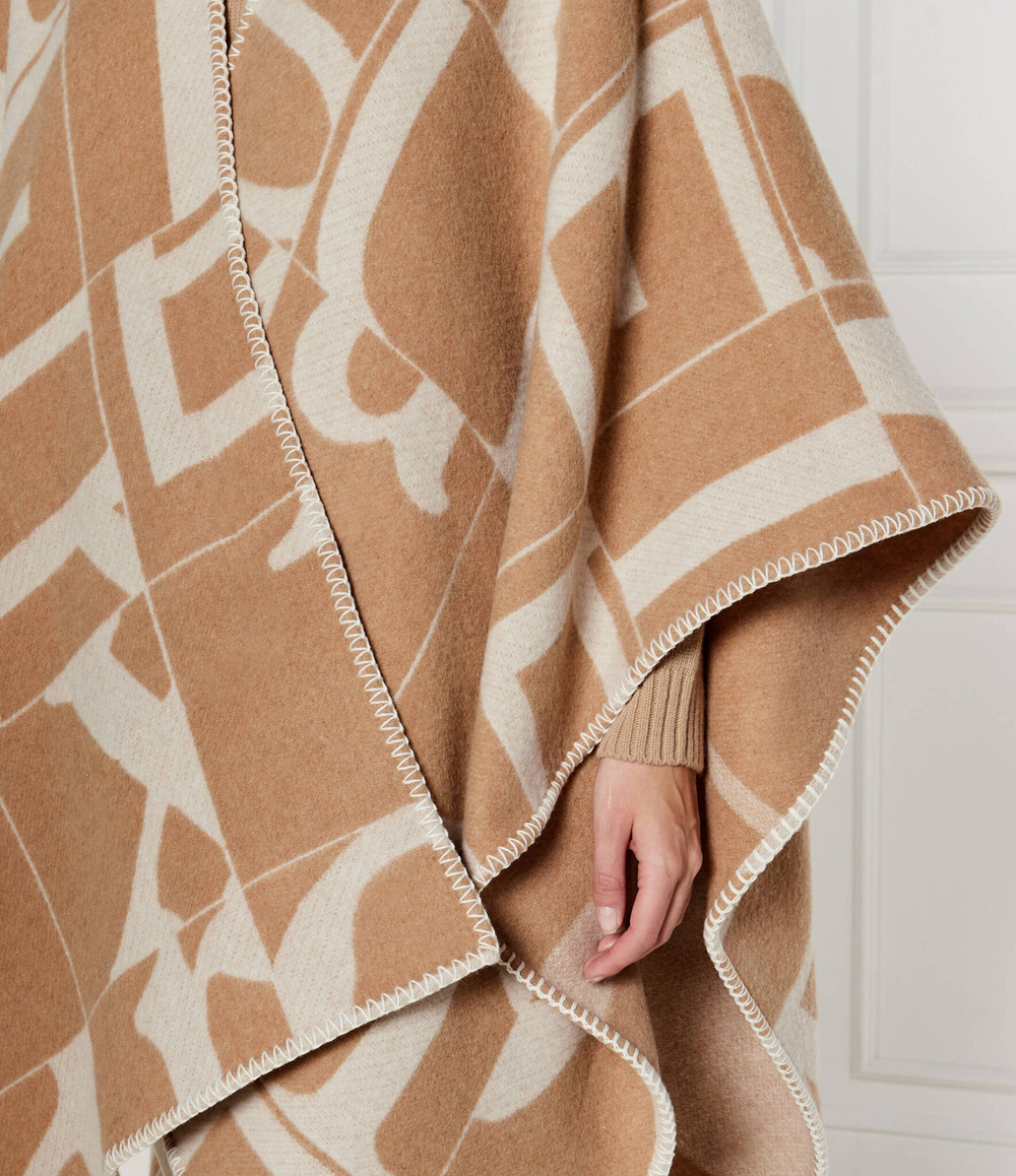 Хлопковое пончо Max Mara Leisure - коричневый(267360386)