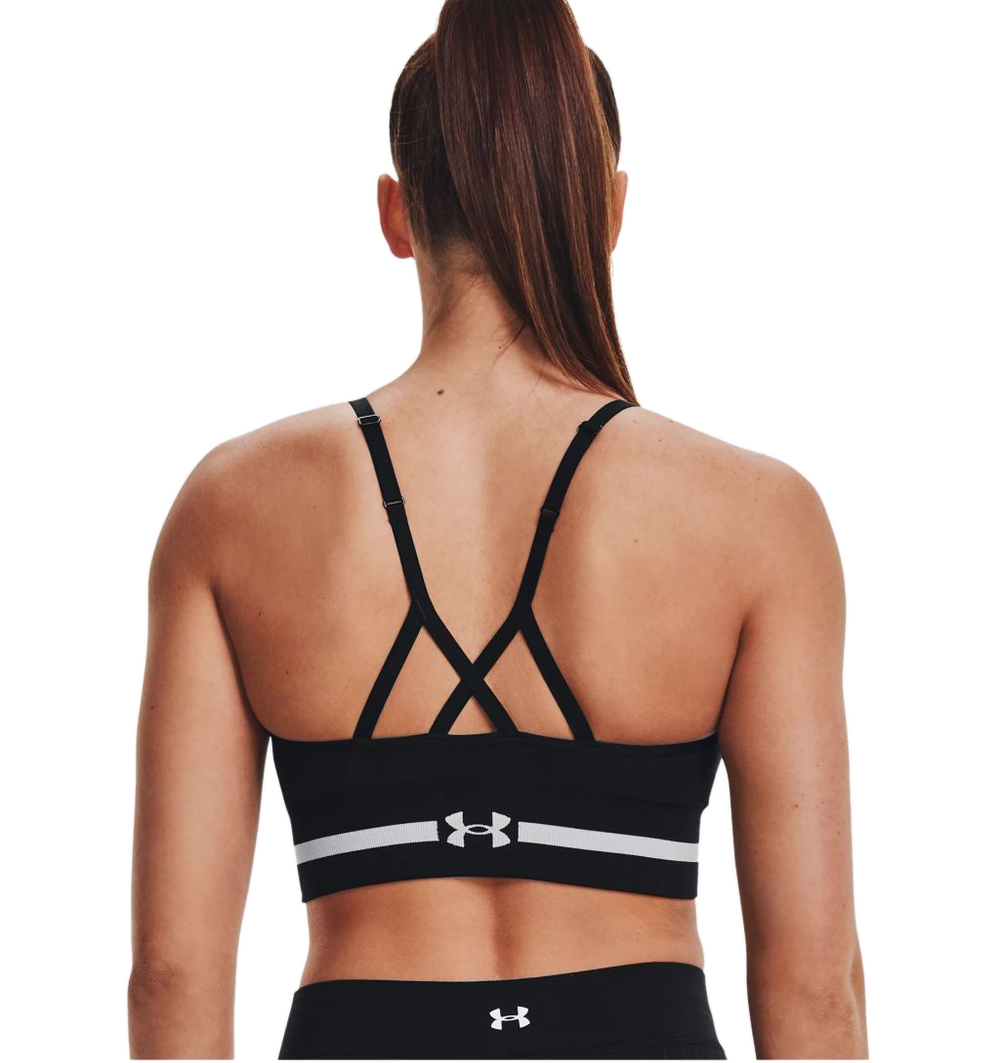 ТОП теннисный Under Armour Seamless Low Long Sports Bra - black/halo gray