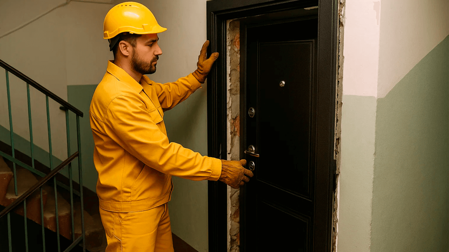 Как правильно установить входную дверь?