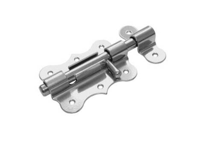 Засов дверной фигурный  ЗДФ 100 Хром (Домарт)