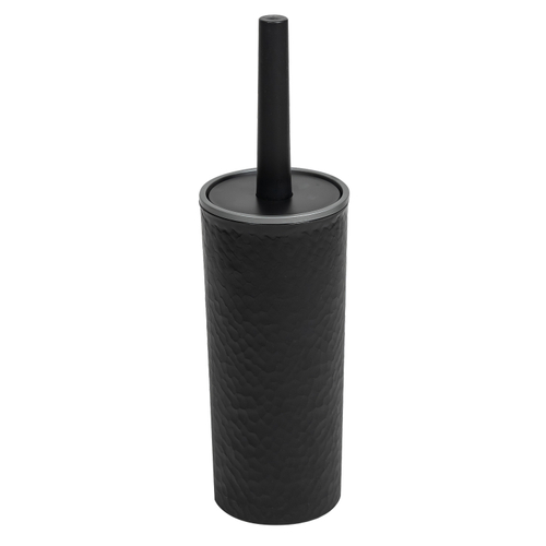 Набор для унитаза Венеция (ерш+подставка) круглый  черный/серебро