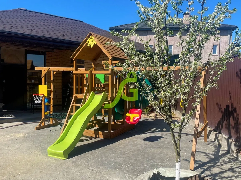 Детская площадка Крафт Pro 4 с трубой мод.2