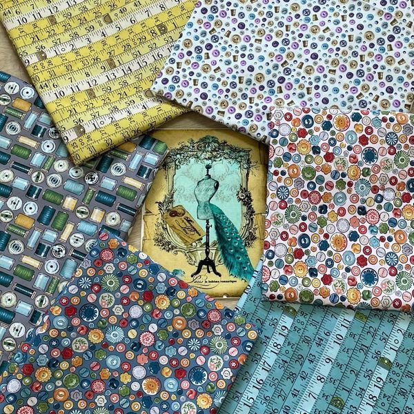 НИТКИ НА СЕРОМ,  хлопок Handmade Fabrics 6