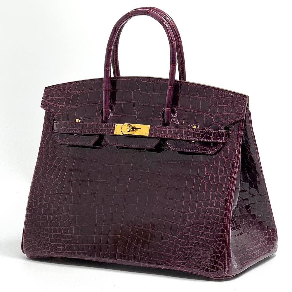 Сумка Hermes из кожи крокодила 35 см
