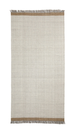 Ковер Brina из бежевой шерсти с узором елочка 300 x 200 см