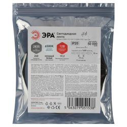 Светодиодная лента ЭРА LS2835 -19,2-240-12-6500K-IP20-1 year-5m холодный белый 5м | Светодиодные ленты 12В 1 год