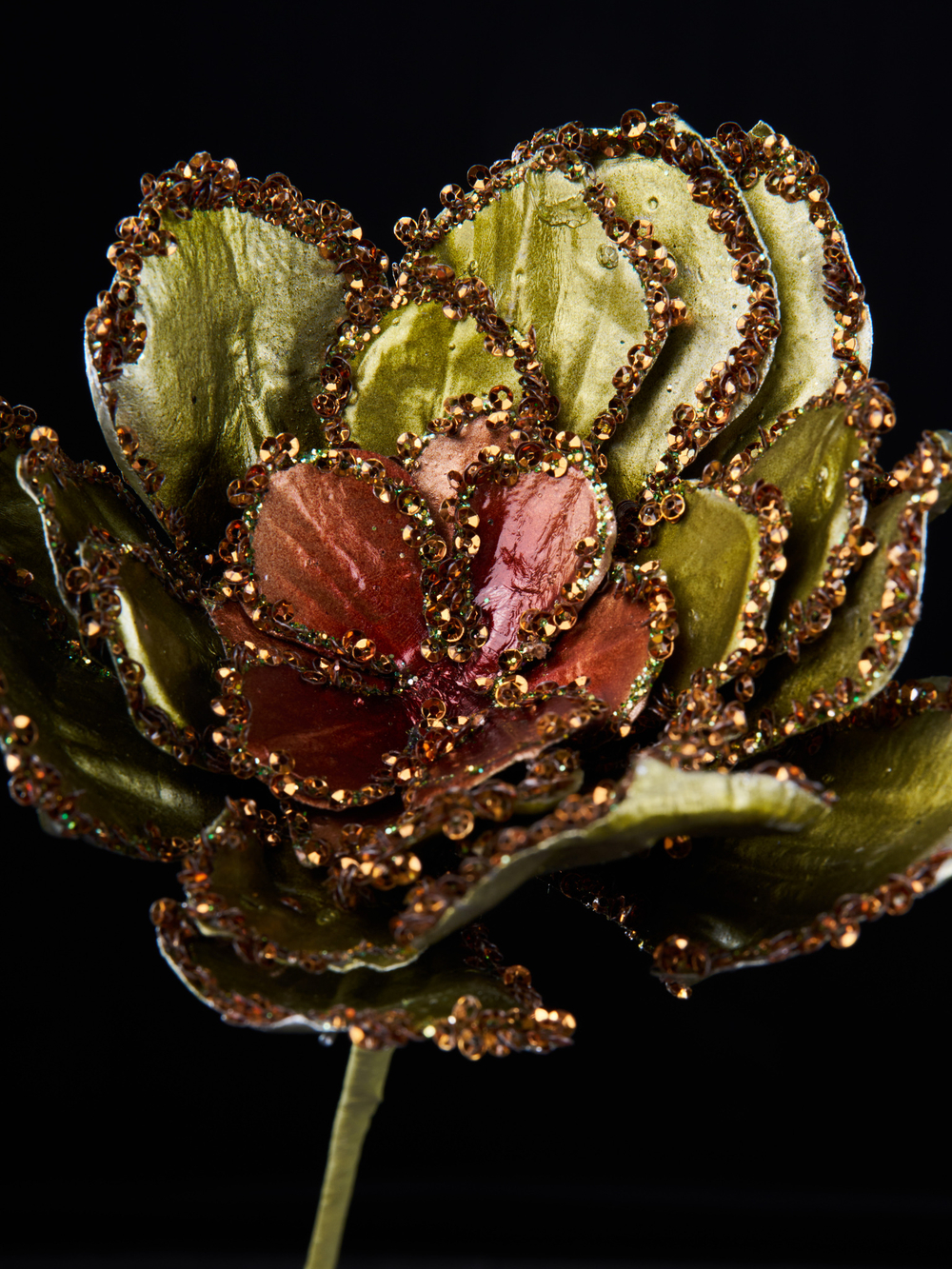 Цветок сукклента 15х36см ChristmasDeLuxe зеленый