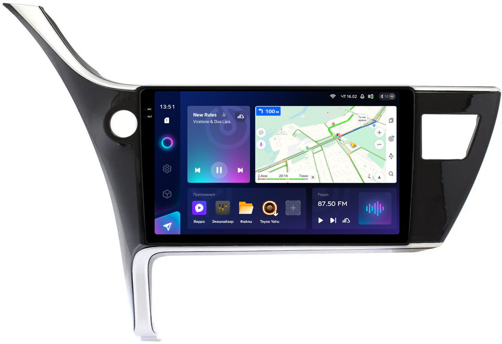 Магнитола для Toyota Corolla E180 2016-2018 - Teyes CC3-2K QLed Android 10, ТОП процессор, SIM-слот, CarPlay