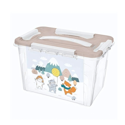 Ящик универсальный с декором 290х190х180мм, 6,65л (белый)