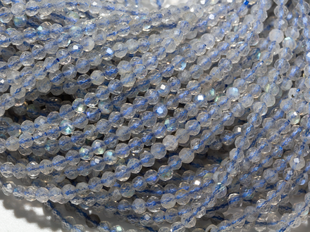 Нить бусин из лабрадорита 2мм, огранка