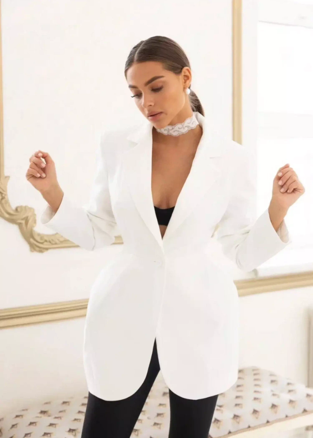 Жакет "Инстамодель", Белый
