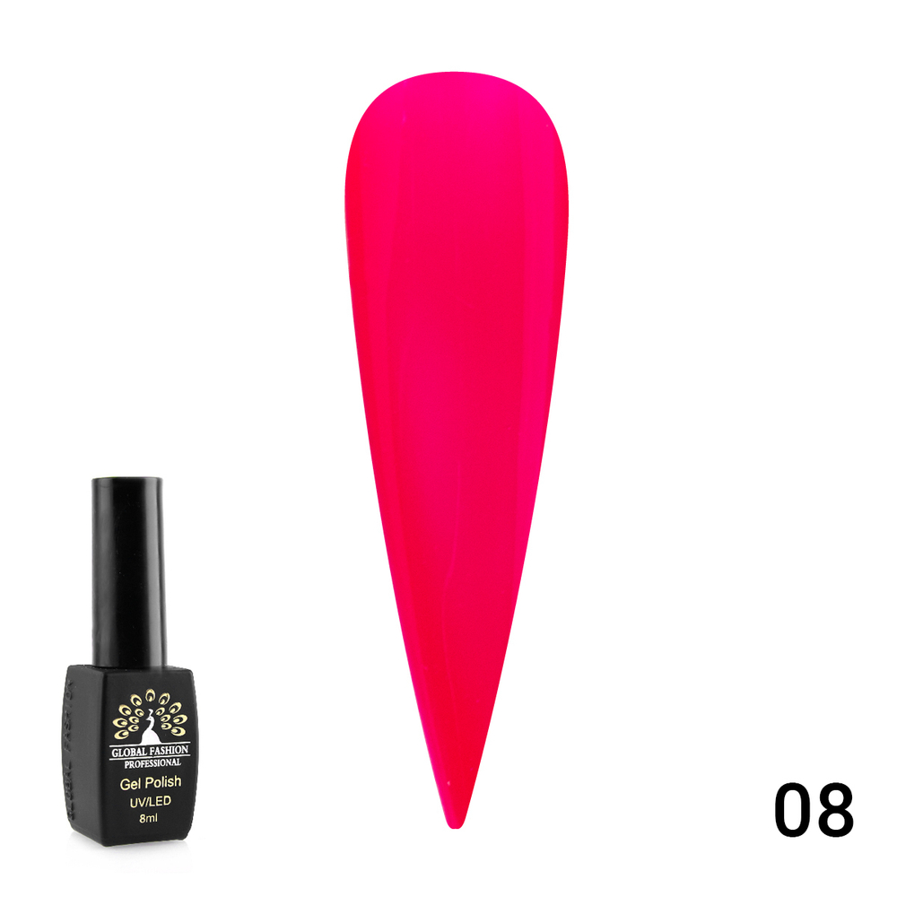 Гель лак Luminous Global Fashion 8 мл, светящийся в темноте, 08