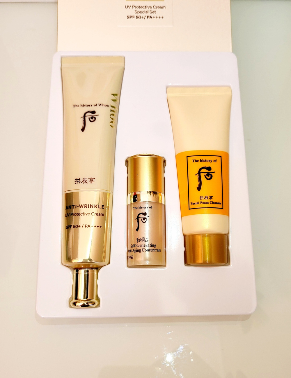 Крем солнцезащитный THE HISTORY OF WHOO Anti Wrinkle Uv Protective Cream set.