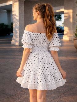 Сарафан платье летнее для девочки "Горошки"