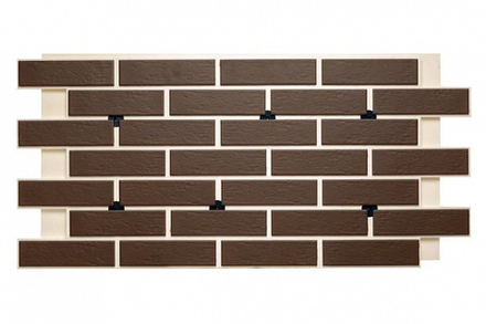 Клинкерная фасадная термопанель ЭППС Natural Brown Duro 1150x540