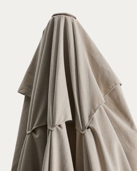 Уличный зонт Noli с алюминиевой конструкцией цвета таупе, 300 x 420 см