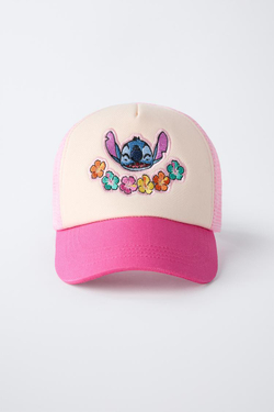 ZARA КЕПКА С ВЫШИВКОЙ LILO & STITCH © DISNEY, РОЗОВЫЙ