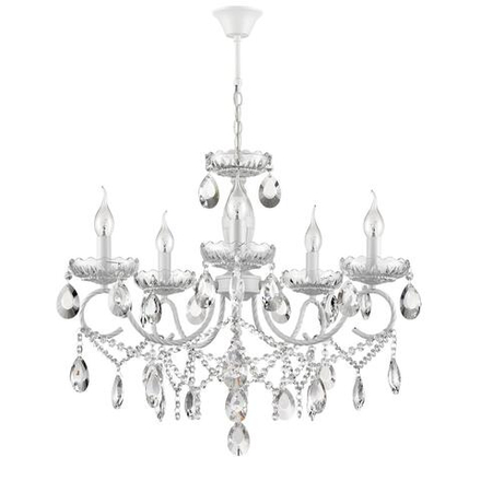 8189/5 CLASSI LN26 092 белый, металл/хрусталь Люстра E14 5*40W 220V SNOW