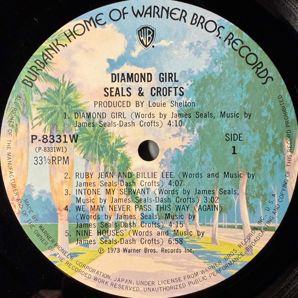Seals & Crofts – Diamond Girl (Япония 1973г.)