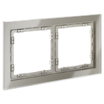 Рамка стеклянная VOLTUM S70 на 2 поста, (шелк, стекло)