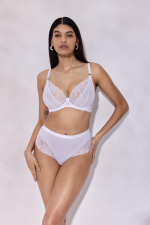 Белые трусики-стринги с высокой талией Glow (Размер: 42) (Цвет: белый)