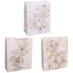 Пакет подарочный «Цветочные украшения» 26*32*12 см