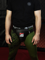 Защита паха мужская, бандаж черный Tomorrow Star с черной резинкой