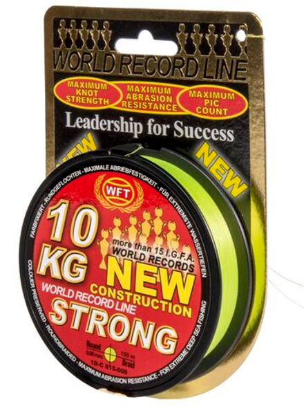 Леска плетёная WFT KG STRONG Chartreuse 150 м, 0.08 мм