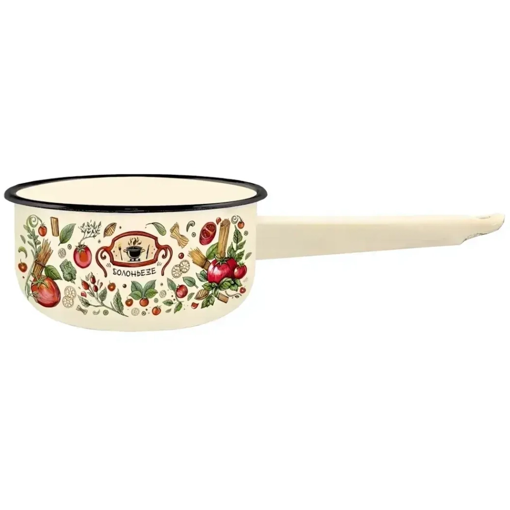 Ковш эмал 1,0л цил без/кр Болоньезе ТМ Appetite