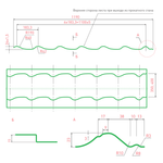 Профиль металлический типа "Монтеррей"-15 RAL 8017 0,4*1190*