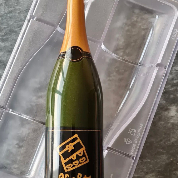 1095 | Форма для шоколадных изделий "Бутылочка шампанского" (275*175 мм)