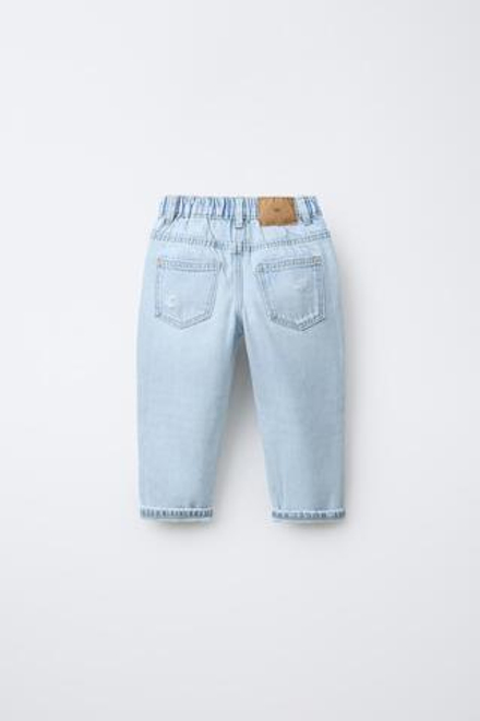 ZARA ДЖИНСЫ BAGGY, ГОЛУБОЙ