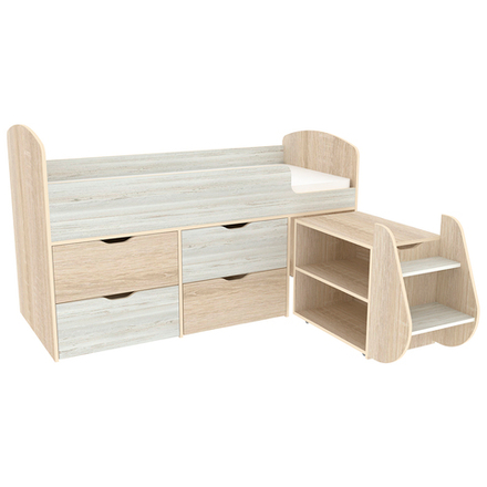 Кровать-чердак КарИВи Малыш 7 Дуб Сонома Винтерберг