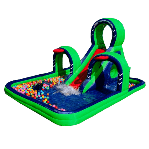 Надувной водный батут с бассейном «Водные кольца» 5,5*3,5*2,5 м