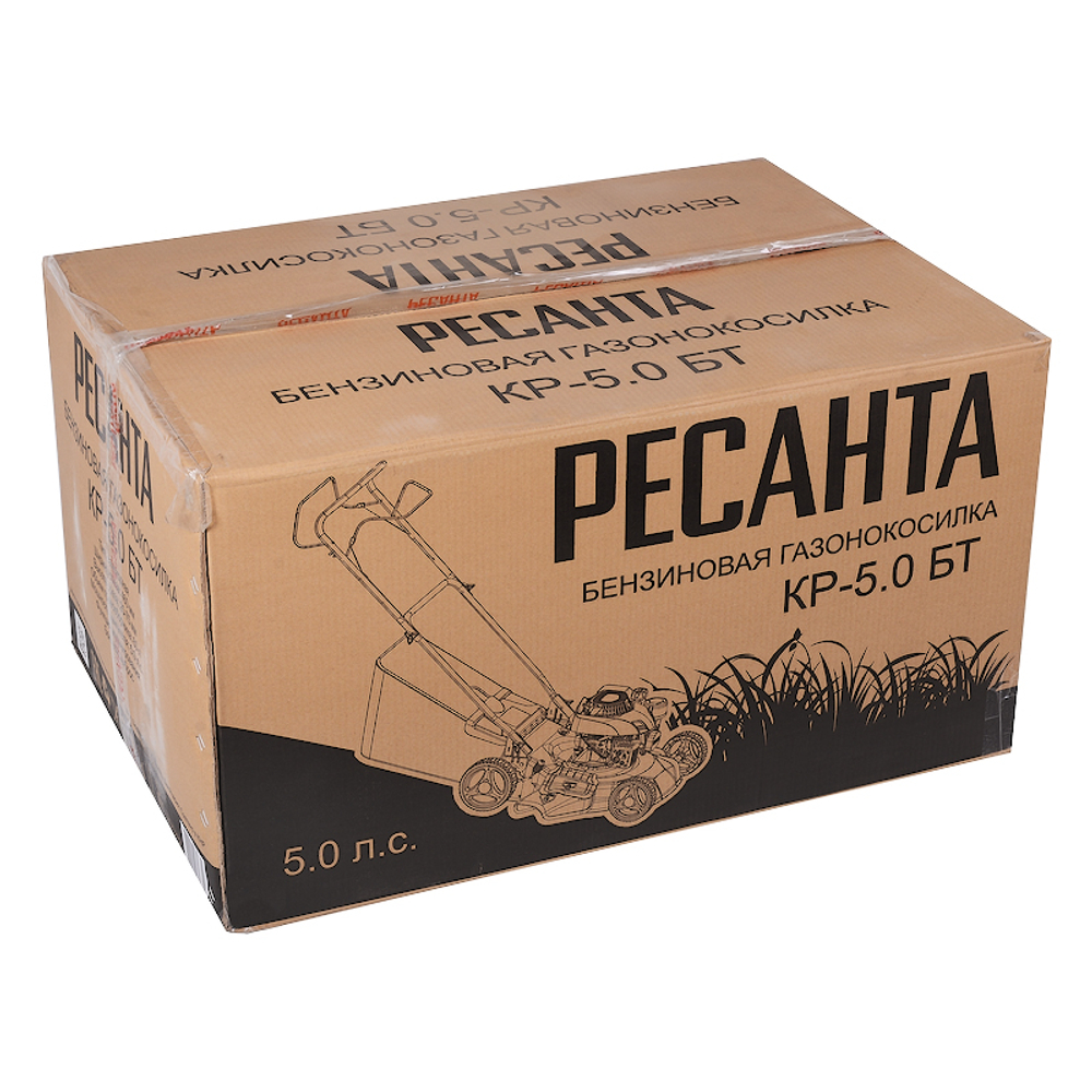 Газонокосилка бензиновая Ресанта КР-5.0 БТ: 5 л.с., нож 46 см, 70/3/12